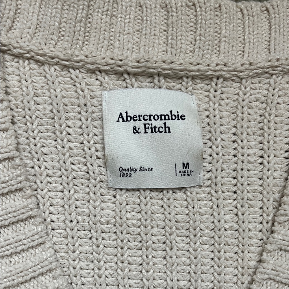 Abercrombie & Fitch Cream Knit Cardigan - Picture 2 of 2